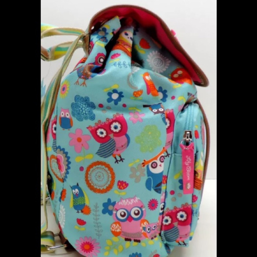 Lily Bloom Owl π¦Always Love β€οΈ You Backpack Teal - Picture 3 of 8